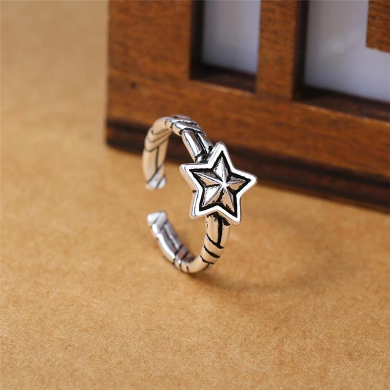 Sole Memory Retro Thai Silver Stars Five-Pointed Star Creative Cute Silver Color Female Resizable Opening Rings SRI355
Sole Memory Retro Thai Silver Stars Five-Pointed Star Creative Cute Silver Color Female Resizable Opening Rings SRI355