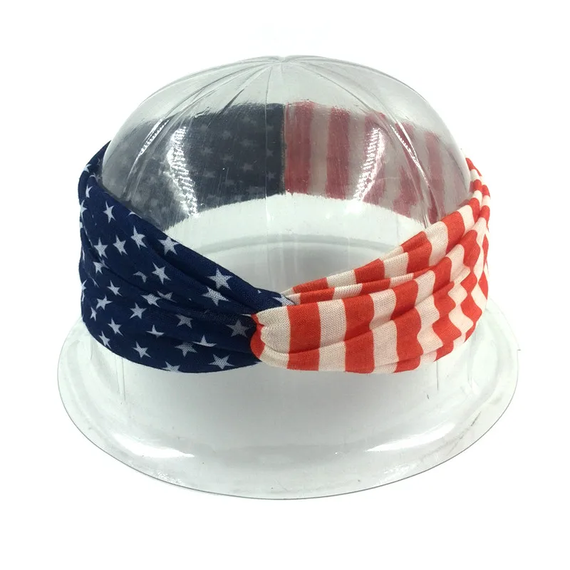 Американский флаг тюрбан из хлопка повязки на голову бандана повязка для волос