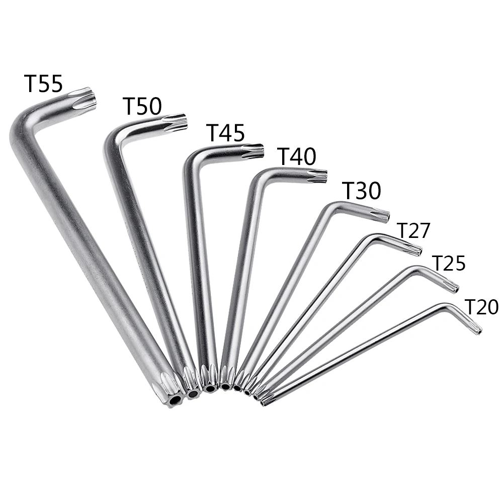Wrench Tool T20 T25 T27 T30 T40 T45 T50 T55 Hex Torx Star L-Shape Plum Spanner Appliance Bicycle Motorcycle Repair Hand Tool
Wrench Tool T20 T25 T27 T30 T40 T45 T50 T55 Hex Torx Star L-Shape Plum Spanner Appliance Bicycle Motorcycle Repair Hand Tool