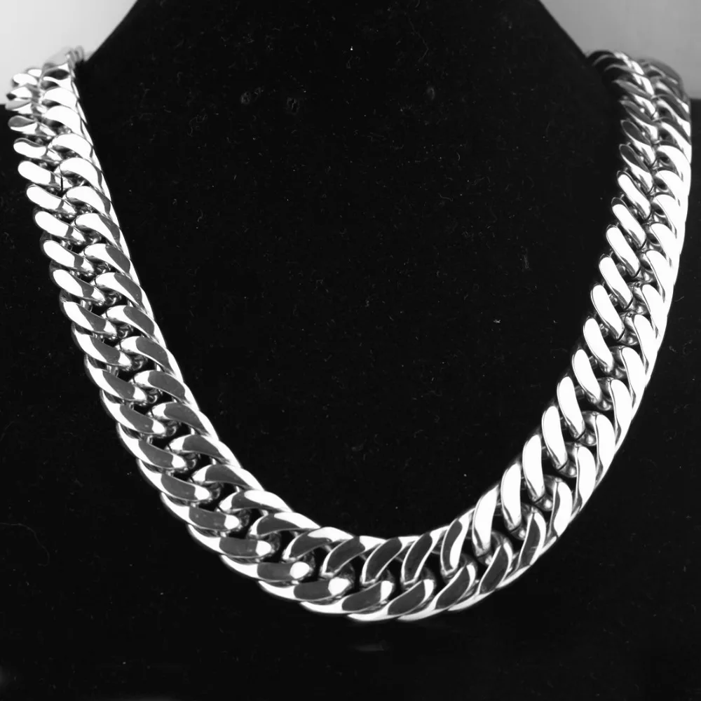 Men Jewelry Necklace Heavy Huge 7-40Inches 18.5MM Stainless Steel Thick Men's Curb Cuban Link Chain Necklaces Bracelet & Bangles
Men Jewelry Necklace Heavy Huge 7-40Inches 18.5MM Stainless Steel Thick Men's Curb Cuban Link Chain Necklaces Bracelet & Bangles