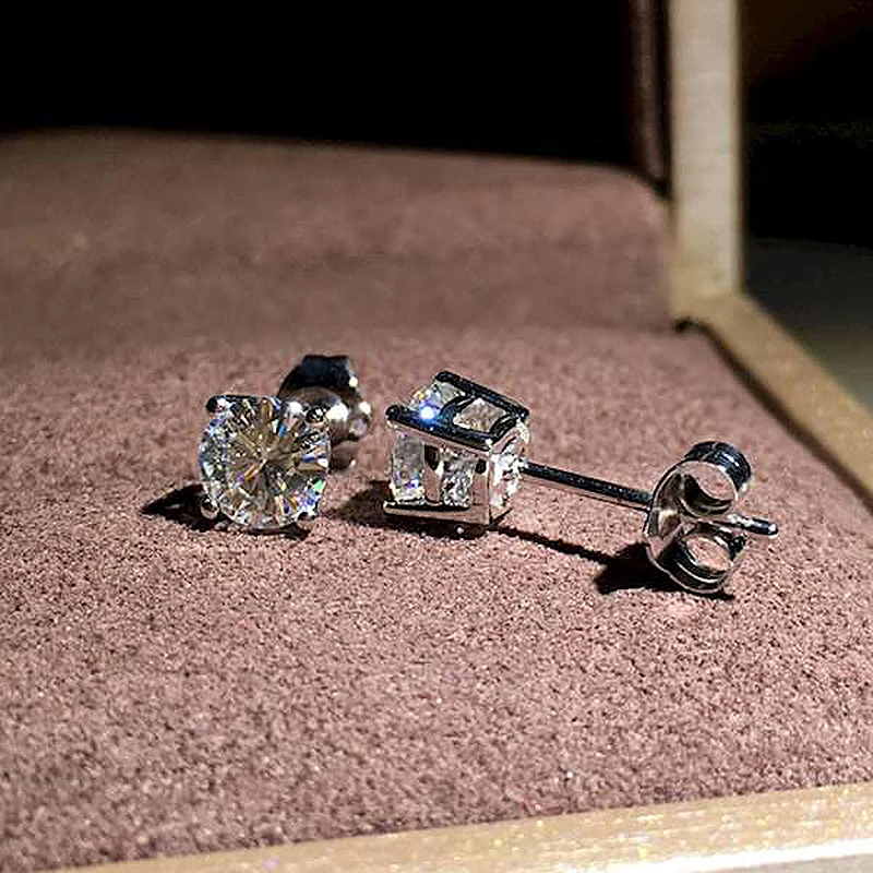 Solid 18K White Gold 1Ctw 6.5mm DF Color Moissanite Earrings Wedding Earrings For Women Fine Gold Jewelry
Solid 18K White Gold 1Ctw 6.5mm DF Color Moissanite Earrings Wedding Earrings For Women Fine Gold Jewelry