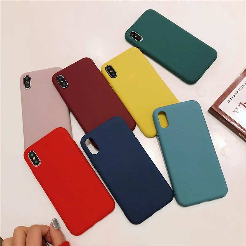 Чехол карамельного цвета для iPhone XR XS X Xs Max матовый чехол телефона 6 6S 5 SE 7 8 Plus