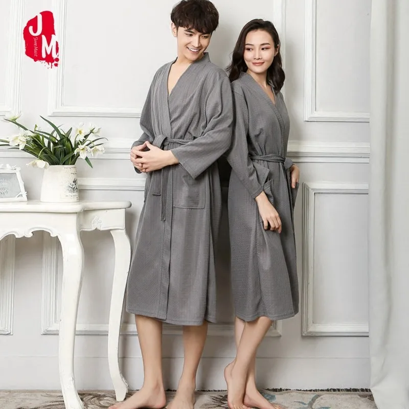 Фото Роскошное мягкое кимоно для влюбленных на осень халат женщин и мужчин вафельный (купить)