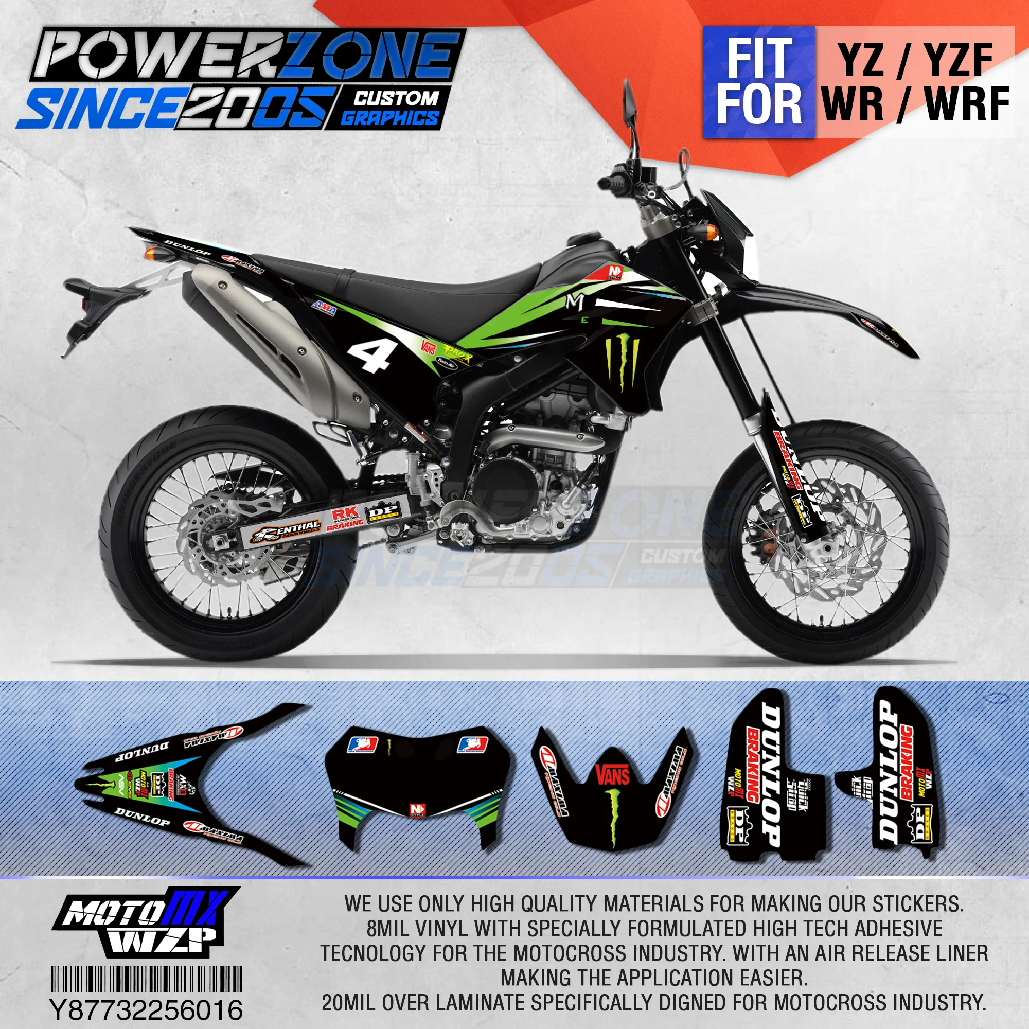 PowerZone Customized Team Graphics Backgrounds Decals 3M Custom Stickers For YAMAHA WR250RX250 08-19 WRF250 07-13 15-18 016
PowerZone Customized Team Graphics Backgrounds Decals 3M Custom Stickers For YAMAHA WR250RX250 08-19 WRF250 07-13 15-18 016