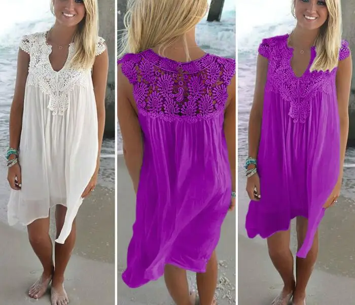 3XL Summer Women Dress Sleeveless Womens Loose Female Beach Lace Dress Dresses white casual mini Vestidos plus size Party Dress
3XL Summer Women Dress Sleeveless Womens Loose Female Beach Lace Dress Dresses white casual mini Vestidos plus size Party Dress