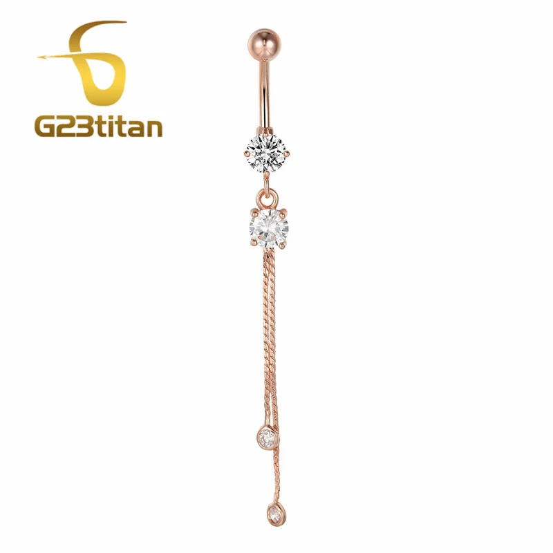ROSE GOLD Color Long Tassel Navel Rings Rhinestone Belly Stainless Steel Botton Ring Women Hot Beach Jewelry
ROSE GOLD Color Long Tassel Navel Rings Rhinestone Belly Stainless Steel Botton Ring Women Hot Beach Jewelry