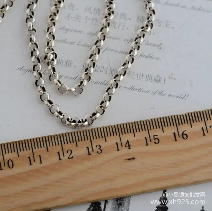 KJJEAXCMY fine jewelry 925 sterling silver circular chain sweater chain diameter 4mm necklace (chang75cm) with ch 
KJJEAXCMY fine jewelry 925 sterling silver circular chain sweater chain diameter 4mm necklace (chang75cm) with ch