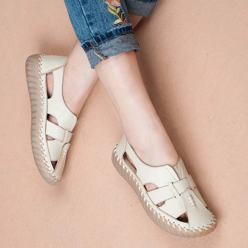 Women's Sandals 2018 Summer Genuine Leather Handmade Ladies Shoe Leather Sandals Women Flats Retro Style Mother Shoes plus size
Women's Sandals 2018 Summer Genuine Leather Handmade Ladies Shoe Leather Sandals Women Flats Retro Style Mother Shoes plus size