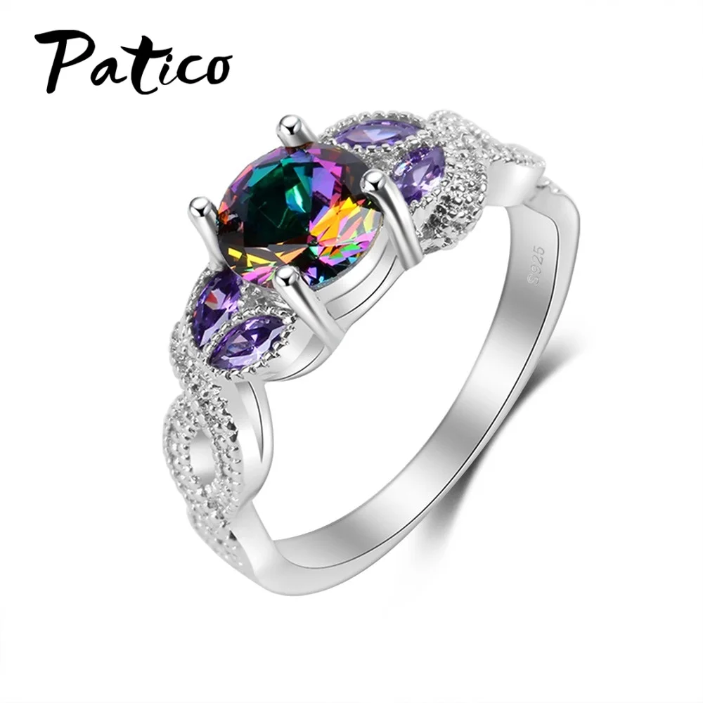 Hot Sale 925 Sterling Silver Infinity Rings Mystic Rainbow Austrian Crystal Wedding Jewelry for Women Wedding Engagement
Hot Sale 925 Sterling Silver Infinity Rings Mystic Rainbow Austrian Crystal Wedding Jewelry for Women Wedding Engagement