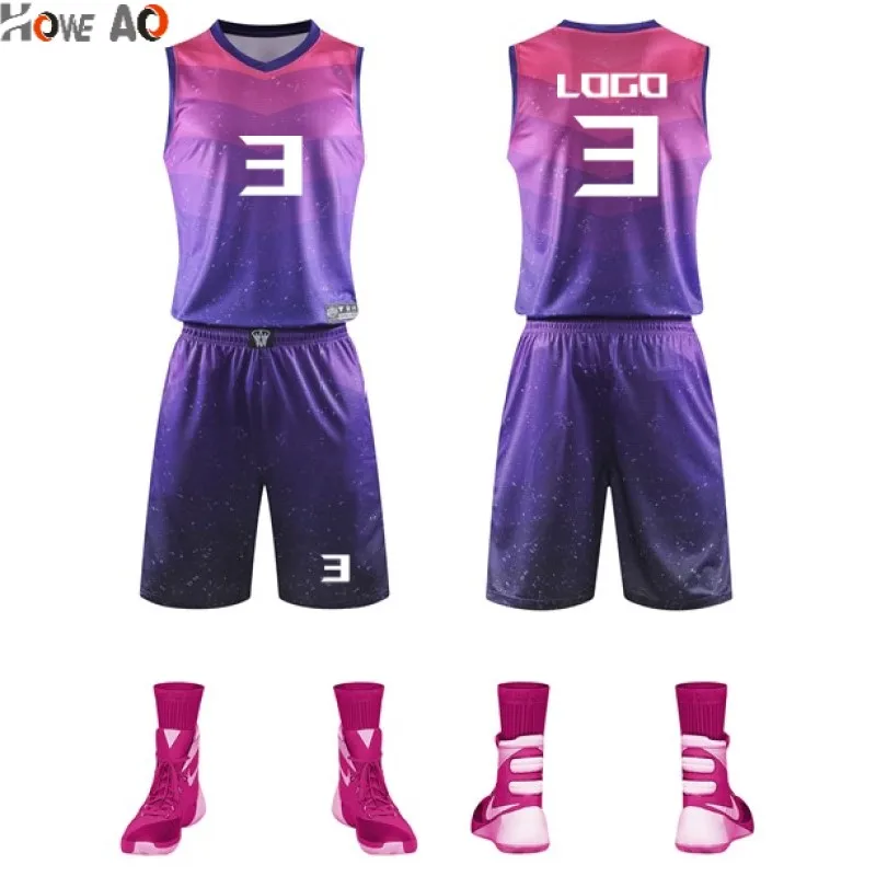 HOWE AO Print Men Basketball Jersey Sets Blank College Team Basketball Training Clothes Pockets Basketball Uniforms Suits
HOWE AO Print Men Basketball Jersey Sets Blank College Team Basketball Training Clothes Pockets Basketball Uniforms Suits