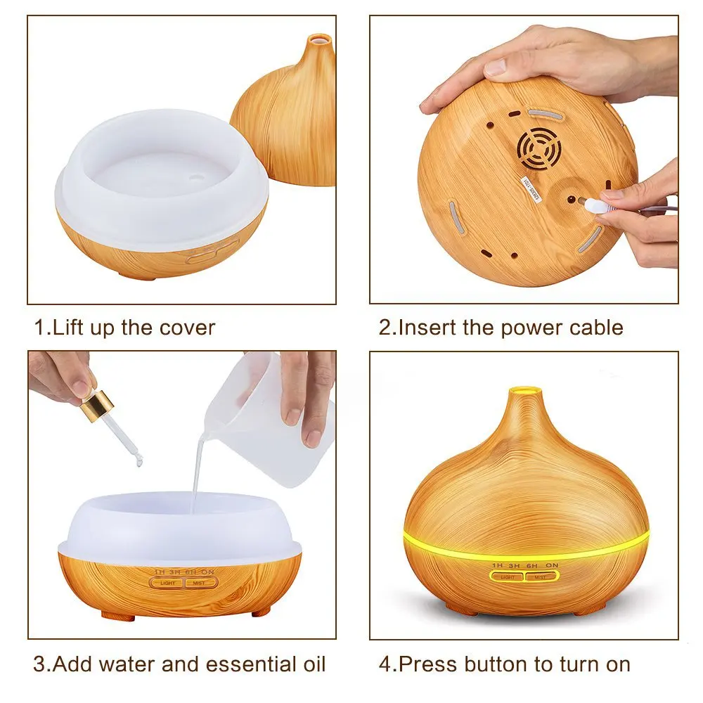 Wood aromatherapy machine, 00ml wood aromatherapy humidifier household environmental protection colorful aromatherapy diffuser
Wood aromatherapy machine, 00ml wood aromatherapy humidifier household environmental protection colorful aromatherapy diffuser