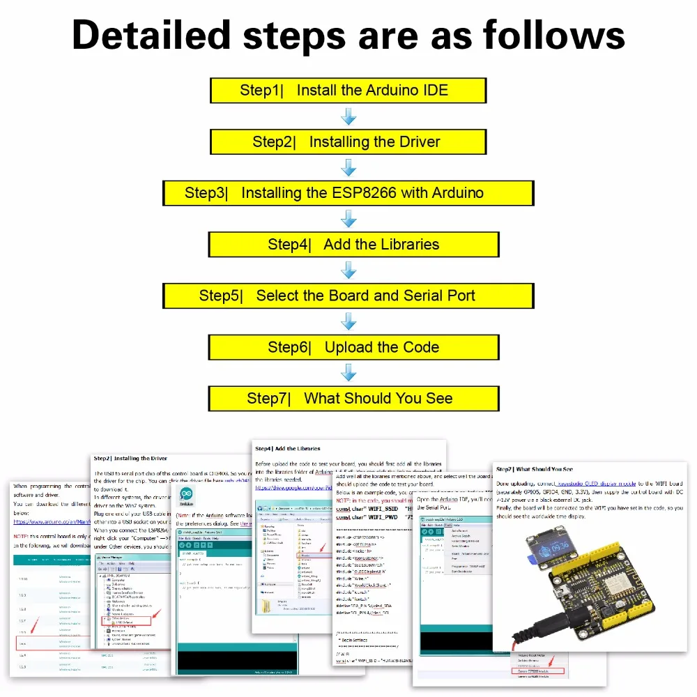 Keyestudio ESP8266 WI-FI Development Board+USB Cable For Arduino /Based on ESP8266-12F WIFI /Support RTOS Arduino Boards
Keyestudio ESP8266 WI-FI Development Board+USB Cable For Arduino /Based on ESP8266-12F WIFI /Support RTOS Arduino Boards