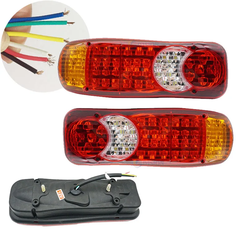 1 Pair Truck Trailer Rear Light 12V 24V Waterproof 46 LED Lamps Stop Reverse Safety Indicator Car Trailer Lorry Taillight
1 Pair Truck Trailer Rear Light 12V 24V Waterproof 46 LED Lamps Stop Reverse Safety Indicator Car Trailer Lorry Taillight