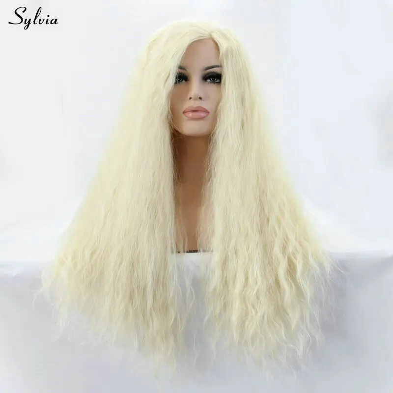 Sylvia Fantasy beauty блонд волна воды синтетический парик для фронта шнурка термостойкий