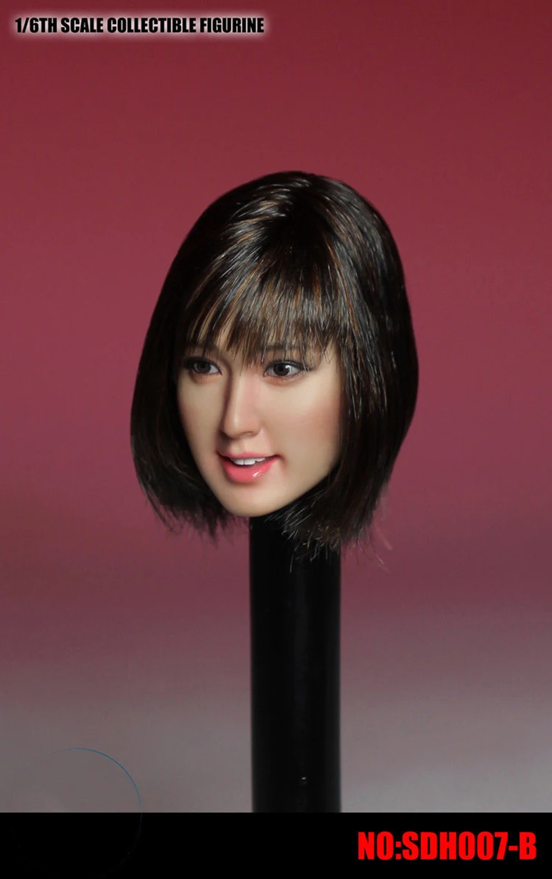 1/6 Scale SDH007-B Asia Beautiful Gird Head Sculpt Black Short Hair Head for 12 inches Female Action Figure Bodies
1/6 Scale SDH007-B Asia Beautiful Gird Head Sculpt Black Short Hair Head for 12 inches Female Action Figure Bodies