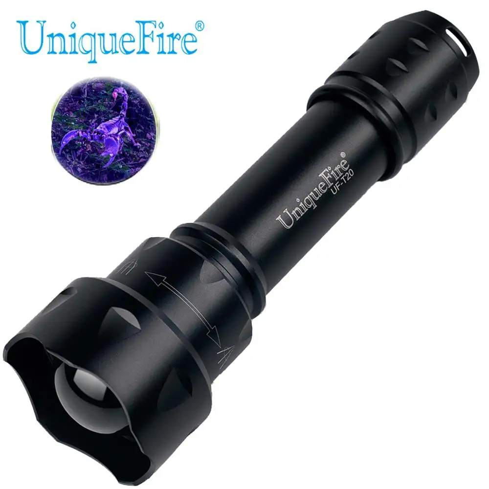 UniqueFire T20 UV 365nm 1 Mode Mini Flashlight Torch Light Waterproof For Checking Sheet And Testing for Free Shipping
UniqueFire T20 UV 365nm 1 Mode Mini Flashlight Torch Light Waterproof For Checking Sheet And Testing for Free Shipping