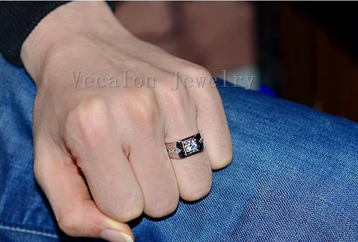 Vecalon Handmade wedding Band ring for Men 1ct 5A Zircon cz 925 Sterling Silver male Engagement Finger ring fashion Jewelry R332
Vecalon Handmade wedding Band ring for Men 1ct 5A Zircon cz 925 Sterling Silver male Engagement Finger ring fashion Jewelry R332