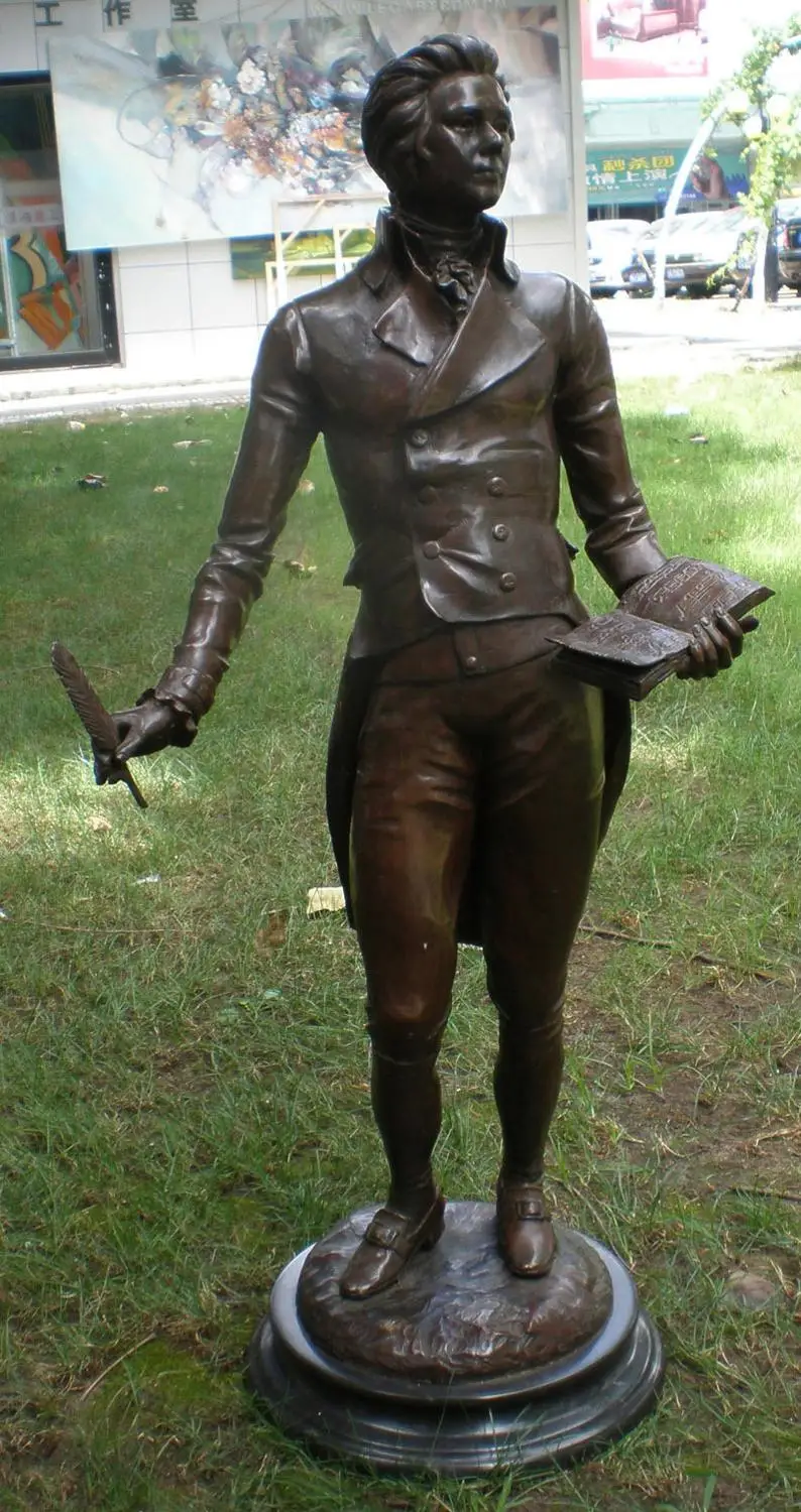 Медная Статуя Моцарт статуя из бронзы украшения в подарок|statue bronze|statue figurestatue art |
