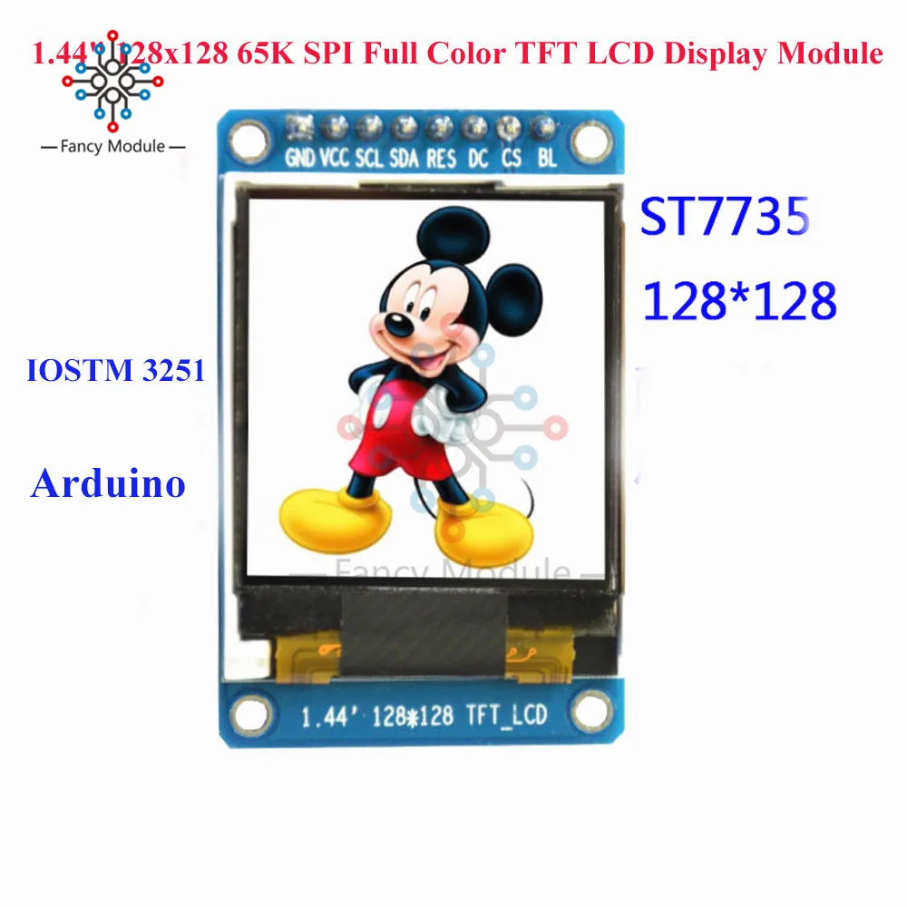 1.44" inch 128x128 65K SPI Color TFT LCD Display Module Replace OLED for Arduino GW
1.44" inch 128x128 65K SPI Color TFT LCD Display Module Replace OLED for Arduino GW