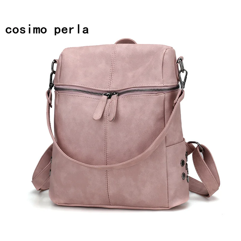 New Pink Leather Women Backpack Bag Multifunctional Square Rucksack Purses Rivet Fashion Retro Casual Tote Bagpacks Female
New Pink Leather Women Backpack Bag Multifunctional Square Rucksack Purses Rivet Fashion Retro Casual Tote Bagpacks Female