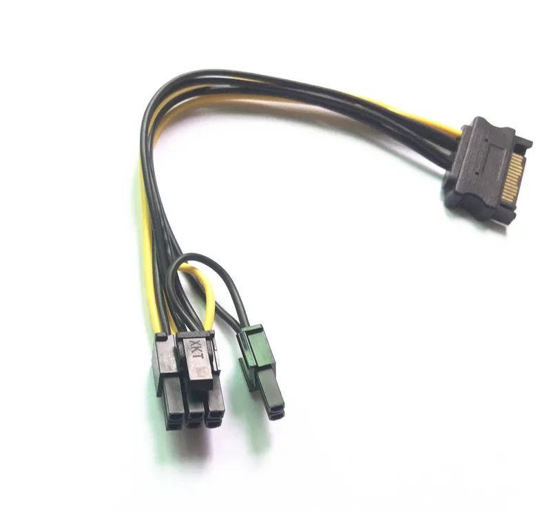 10pcs 15pin SATA male to 8pin(6+2) PCI-E Power Supply Cable Cable 20cm SATA Cable 15-pin to 8 pin cable
10pcs 15pin SATA male to 8pin(6+2) PCI-E Power Supply Cable Cable 20cm SATA Cable 15-pin to 8 pin cable