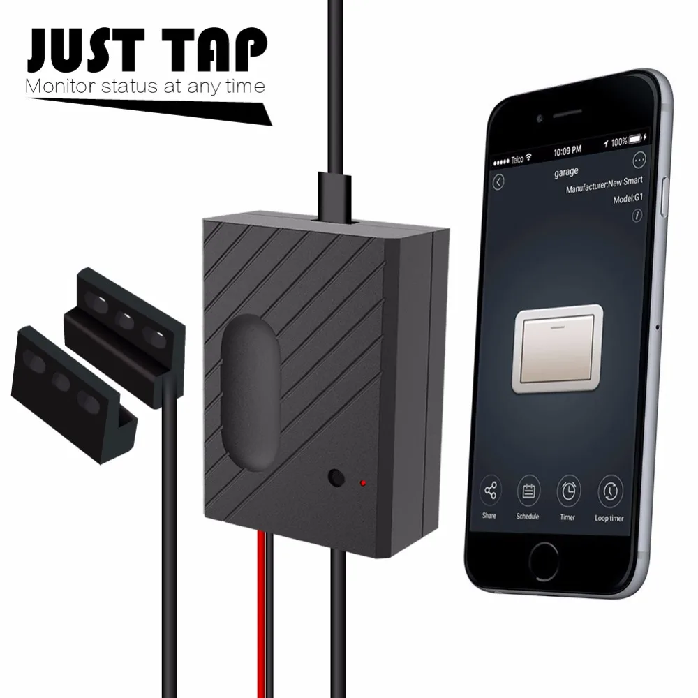 WiFi Remote Garage Door Openers-Control Using Ewelink APP, Compatible with Amazon Alexa, Google Home, and IFTTT(GD-DC5)
WiFi Remote Garage Door Openers-Control Using Ewelink APP, Compatible with Amazon Alexa, Google Home, and IFTTT(GD-DC5)