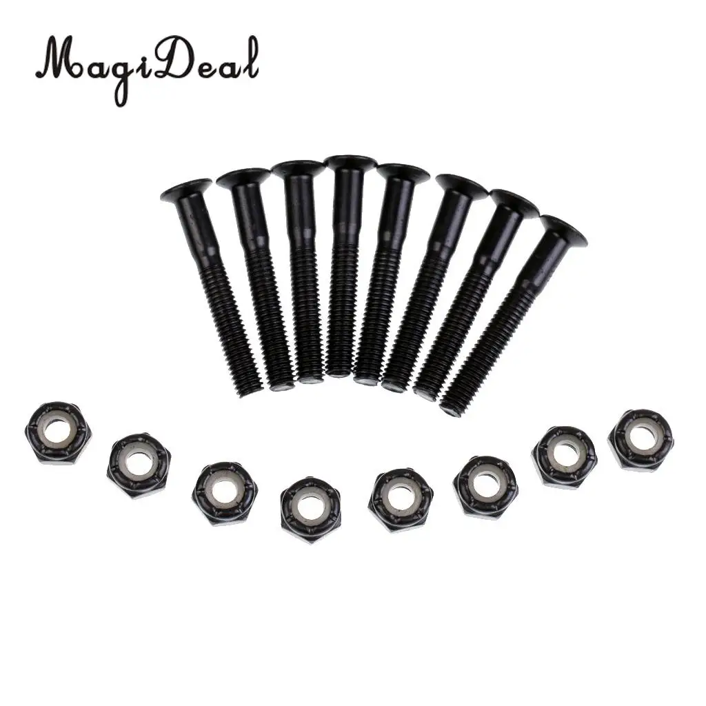 8 Pieces/ Set Cruiser Longboard Skateboard Hardware Screws Nuts - Black 28/25/35mm for Skateboarding Replacment Accesories
8 Pieces/ Set Cruiser Longboard Skateboard Hardware Screws Nuts - Black 28/25/35mm for Skateboarding Replacment Accesories