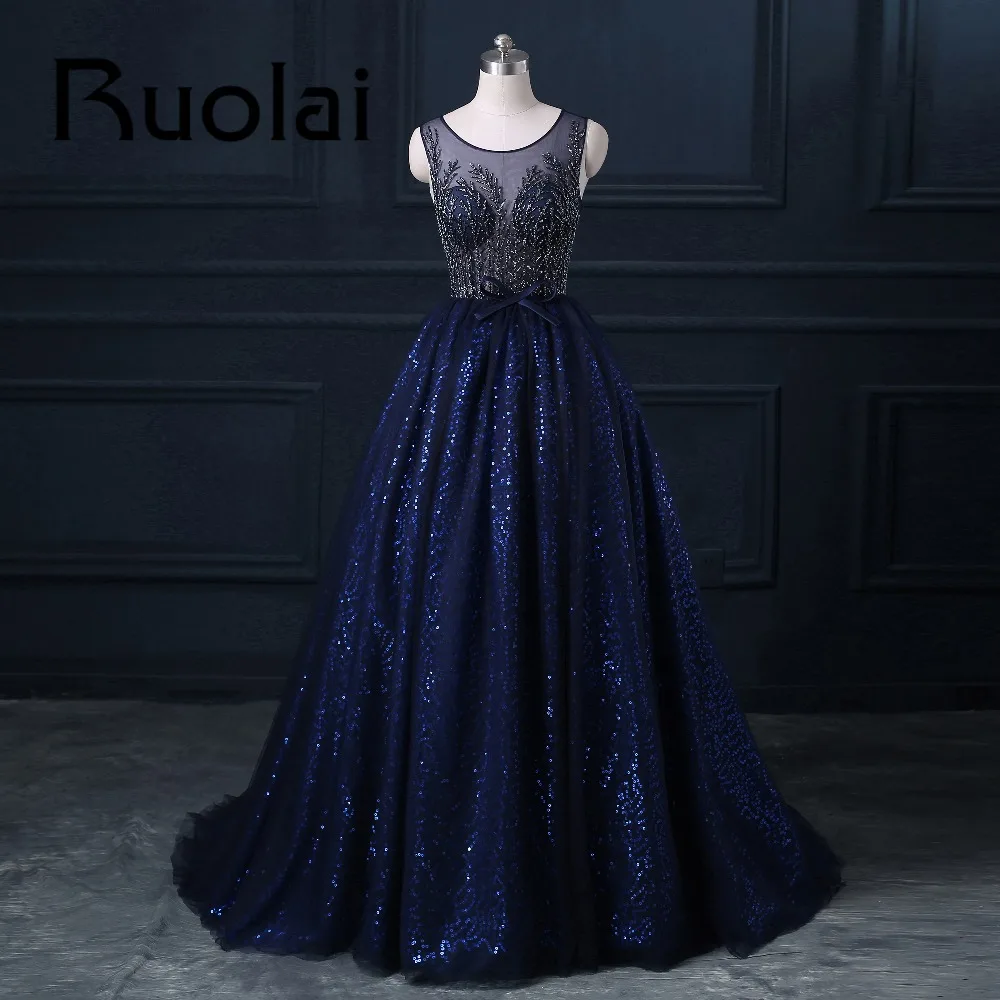 2017 Luxury Royal Blue Heavy Beaded Ball Gown Evening Dress Scoop Sequined Bow Party Dress Sleeveless Prom Party Formal Dresses
2017 Luxury Royal Blue Heavy Beaded Ball Gown Evening Dress Scoop Sequined Bow Party Dress Sleeveless Prom Party Formal Dresses