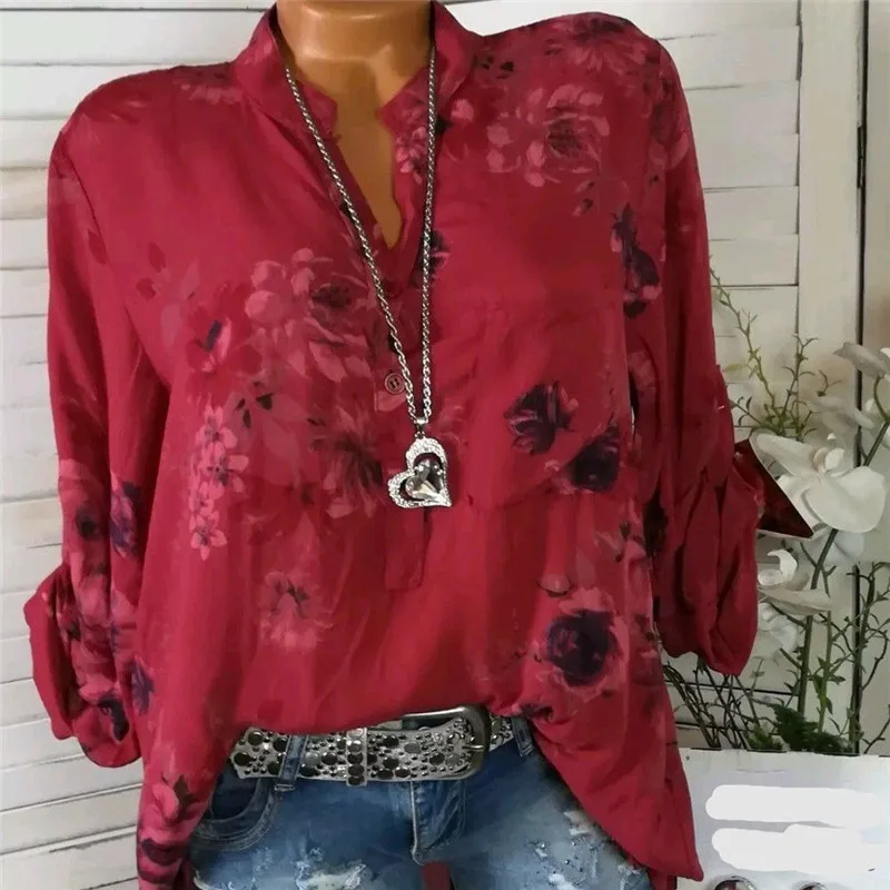 New Summer Womens Plus Size Shirt Sexy 2018 Ladies Casual Long Sleeve Tops Blouse Summer Autumn V Neck Floral Printed Shirt 2XL
New Summer Womens Plus Size Shirt Sexy 2018 Ladies Casual Long Sleeve Tops Blouse Summer Autumn V Neck Floral Printed Shirt 2XL
