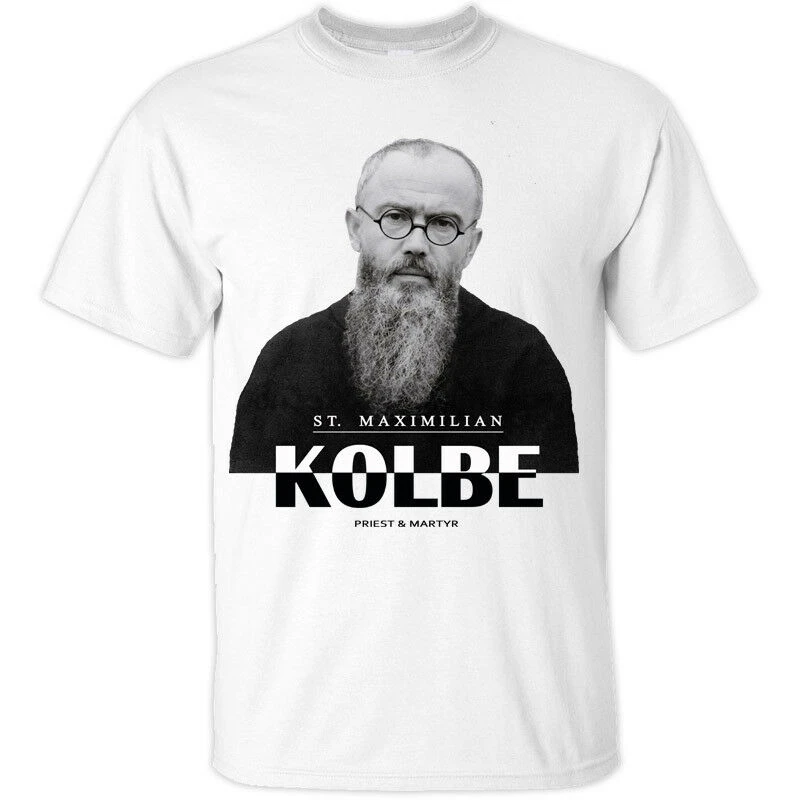 St Maximilian Kolbe (польский священник и мученик) католический Цвет Футболка для