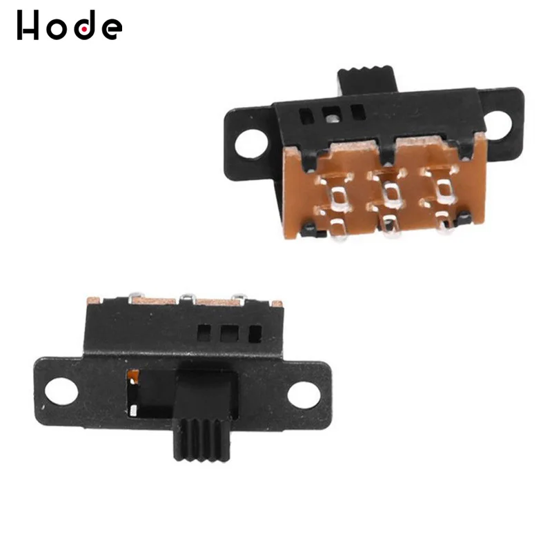 10PCS Toggle Switch 3 Position 6 Pins With Fixed Hole Handle High 6mm DPDT 2P2T Panel Mount Slide Switch SS-23D32G5
10PCS Toggle Switch 3 Position 6 Pins With Fixed Hole Handle High 6mm DPDT 2P2T Panel Mount Slide Switch SS-23D32G5