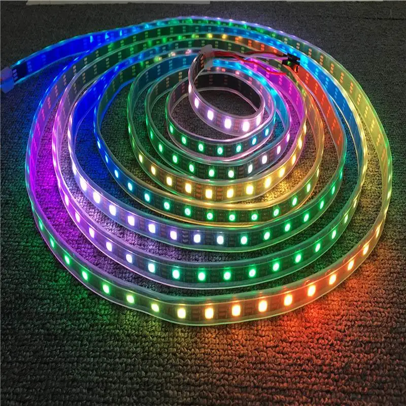 5 Meter 5050 RGB Built-in WS2812 IC LED Pixel Strip Light 30/60/144 led/m Programmable Individual Addressable DC5V Tape Lamp
5 Meter 5050 RGB Built-in WS2812 IC LED Pixel Strip Light 30/60/144 led/m Programmable Individual Addressable DC5V Tape Lamp
