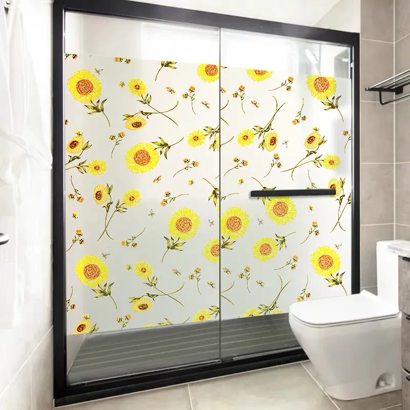 Sun Flower Privacy Window Film Stained Glass Sticker Static Frosted Opaque bathroom door PVC Home Decorative Film for furniture
Sun Flower Privacy Window Film Stained Glass Sticker Static Frosted Opaque bathroom door PVC Home Decorative Film for furniture