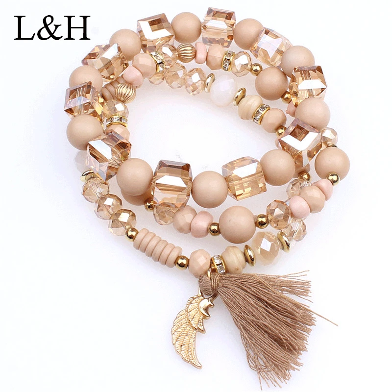 L&H 3 Pcs/Set Bohemia Beaded Bracelet 2018 Vintage Statement Multi-layer Tassel Bracelets Bangles for Women Fashion Jewelry Gift
L&H 3 Pcs/Set Bohemia Beaded Bracelet 2018 Vintage Statement Multi-layer Tassel Bracelets Bangles for Women Fashion Jewelry Gift