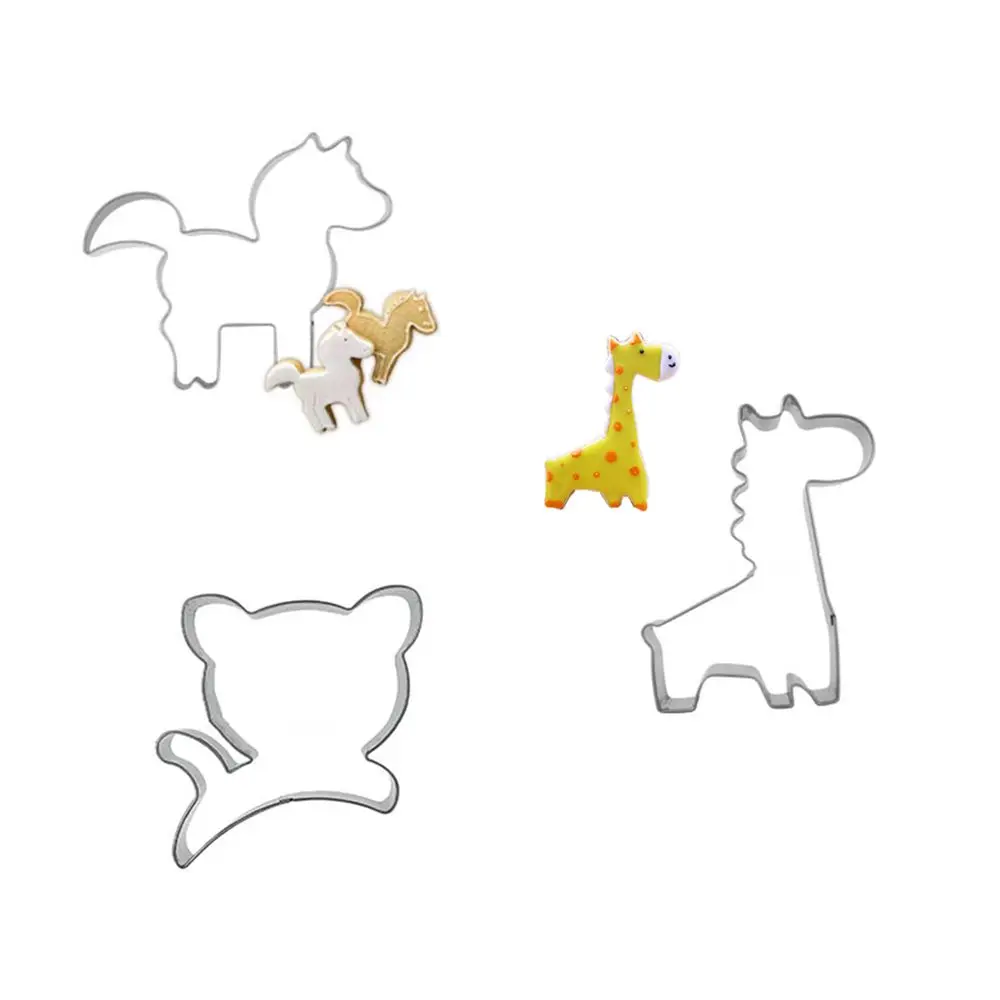 3pcs Animal Cookie Mould Baking Pastry Tools Cutter Kitchen Products Biscuit Bear Baking Accessories Stainless Steel Fondant
3pcs Animal Cookie Mould Baking Pastry Tools Cutter Kitchen Products Biscuit Bear Baking Accessories Stainless Steel Fondant