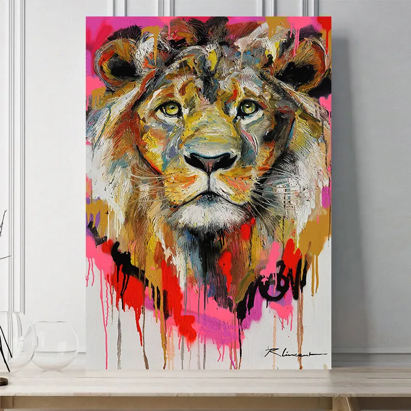 Cheap Wall Art Canvas Painting Abstract Animal Picture Colorful Lion Poster Print Home Decor No Frame For Dropshipping
Cheap Wall Art Canvas Painting Abstract Animal Picture Colorful Lion Poster Print Home Decor No Frame For Dropshipping