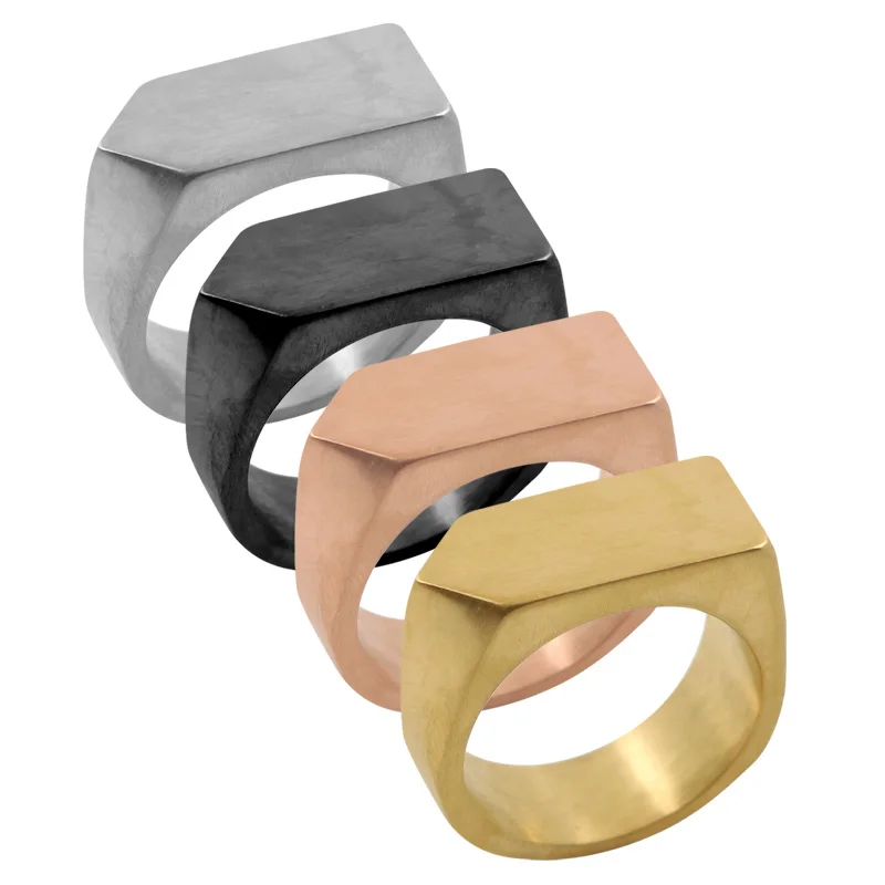 JINHUI Vintage Men's Ring 316L Stainless Steel Punk Rock Smooth Signet Finger Rings For Men Hip Hop Simple Party Jewelry Gift
JINHUI Vintage Men's Ring 316L Stainless Steel Punk Rock Smooth Signet Finger Rings For Men Hip Hop Simple Party Jewelry Gift