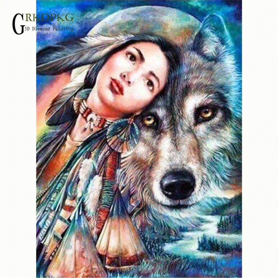 NEW 5D diy Full Square/Round Diamond Painting women wolf gift Cross Stitch Diamond Embroidery Diamond Mosaic Wedding decoration
NEW 5D diy Full Square/Round Diamond Painting women wolf gift Cross Stitch Diamond Embroidery Diamond Mosaic Wedding decoration