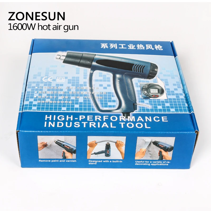 ZONESUN 1600W Digital Heating Gun Rework tools Temperature Adjustable Temperature
ZONESUN 1600W Digital Heating Gun Rework tools Temperature Adjustable Temperature