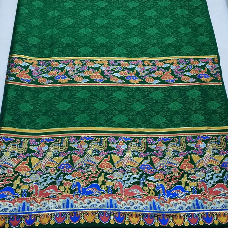 CF611 Green/White Auspicious Clouds Phoenix Horse Jacquard Chinese Silk Brocade Fabrics For Chinoiserie Wedding Couple's Dress
CF611 Green/White Auspicious Clouds Phoenix Horse Jacquard Chinese Silk Brocade Fabrics For Chinoiserie Wedding Couple's Dress