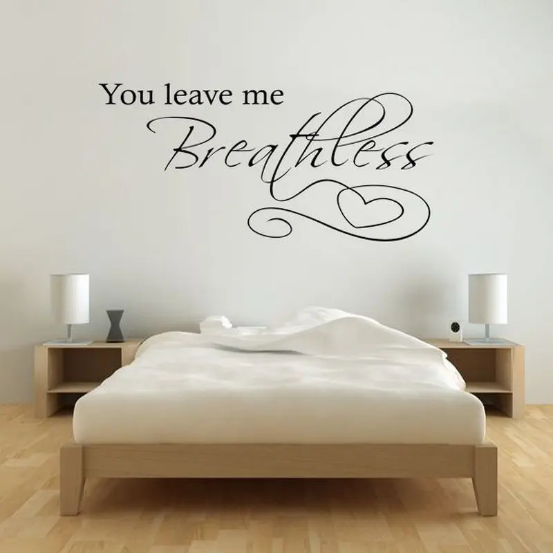 Romantic Love Quote You Leave Me Breathless Vinyl Wall Art Sticker Bedroom Wall Design
Romantic Love Quote You Leave Me Breathless Vinyl Wall Art Sticker Bedroom Wall Design