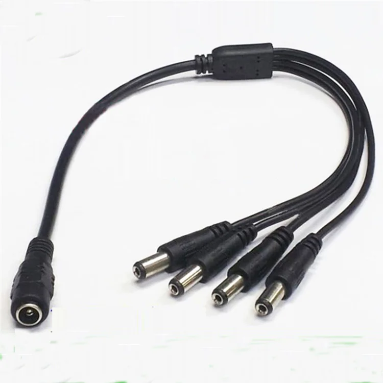 5A/2464/20AWG медный шнур DC5 5*2 1 разъем мама 4 Штекер кабель питания для CCTV DVR камеры