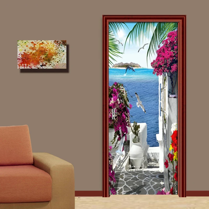 77x200cm 3D Seaside town scenery Door Sticker For Living Room Bedroom DIY PVC Self Adhesive Wallpaper Waterproof Mural 3D Decal
77x200cm 3D Seaside town scenery Door Sticker For Living Room Bedroom DIY PVC Self Adhesive Wallpaper Waterproof Mural 3D Decal
