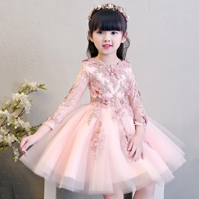 Glizt Flower Girls Pink Wedding Dresses Kids Long Sleeve Bead Appliques Lace Party Princess Birthday Dress First Communion Gown
Glizt Flower Girls Pink Wedding Dresses Kids Long Sleeve Bead Appliques Lace Party Princess Birthday Dress First Communion Gown