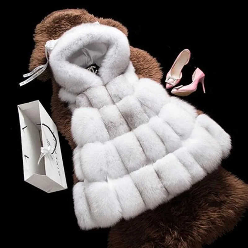 High Quality Fur Vest Coats Luxury Faux Fox Warm Women Coat Vests Winter Fashion Hooded Thick Cloak coat Jacket Furs Vests W216
High Quality Fur Vest Coats Luxury Faux Fox Warm Women Coat Vests Winter Fashion Hooded Thick Cloak coat Jacket Furs Vests W216