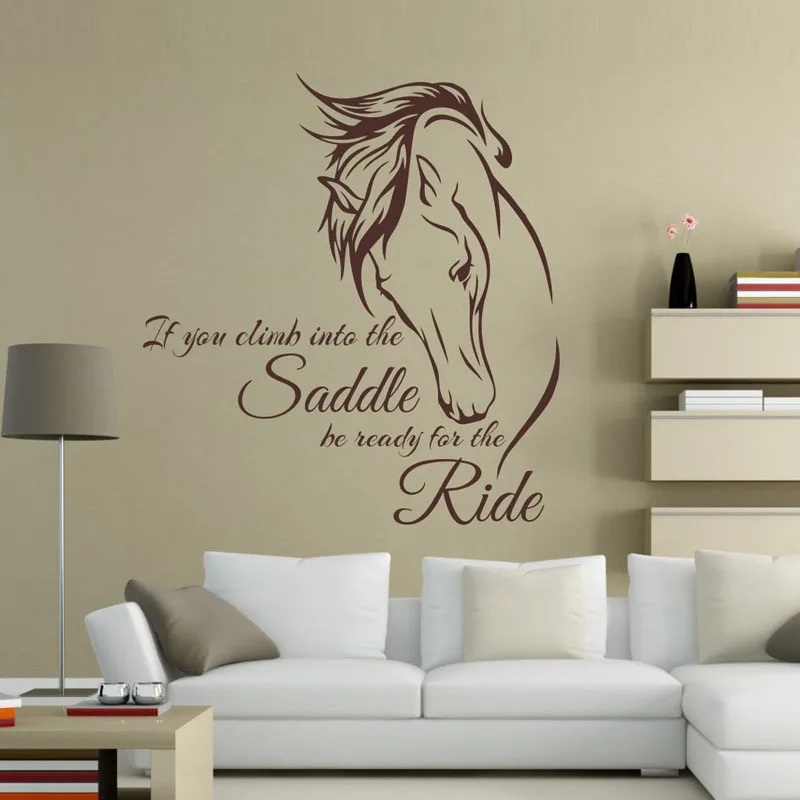 Art Decor If You Climb Into The Saddle Horse Wall Stickers Home Decor Living Room Vinyl Wall Decals Removable DIY Stickers M588
Art Decor If You Climb Into The Saddle Horse Wall Stickers Home Decor Living Room Vinyl Wall Decals Removable DIY Stickers M588