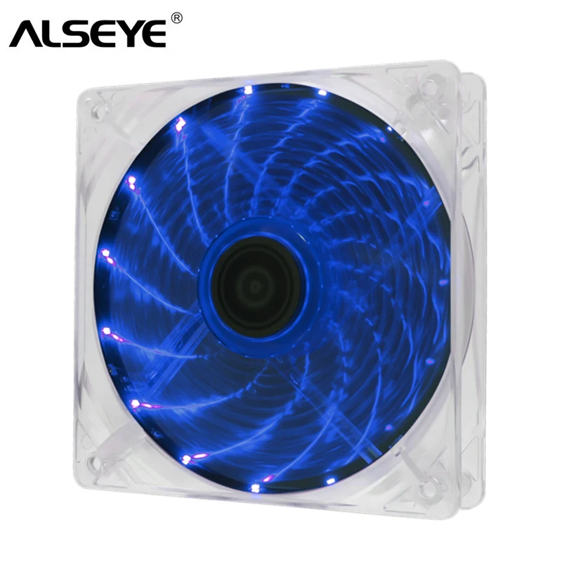 ALSEYE 120 мм компьютер Вентилятор охлаждения контактный светодиод 800 1600RPM для