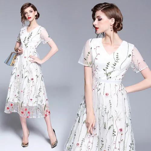 Летнее Новое Женское Сетчатое газовое платье vestidos de verano blusas mujer moda 2019 vestido
