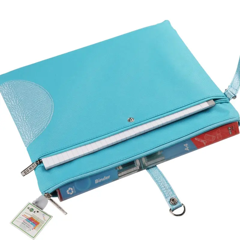 Dumei A4 A5 B6 double-deck portable Snap document bag file pocket with double zipper office school supplies NF-633
Dumei A4 A5 B6 double-deck portable Snap document bag file pocket with double zipper office school supplies NF-633