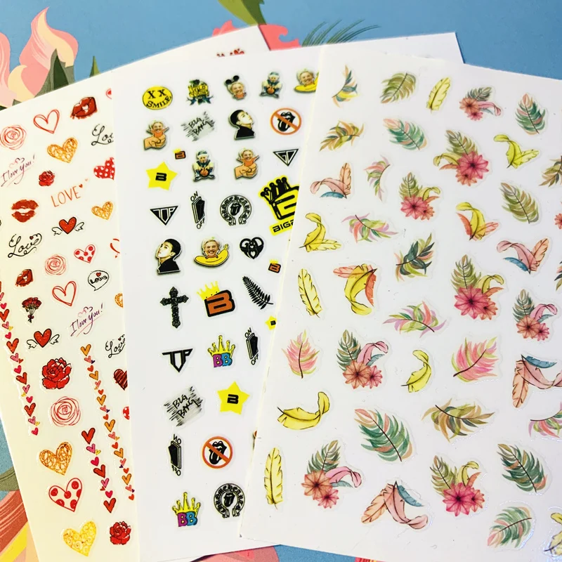 Newest MG-302 Portrait feather flower 3d nail art sticker nail decal stamping export japan designs rhinestones decorations
Newest MG-302 Portrait feather flower 3d nail art sticker nail decal stamping export japan designs rhinestones decorations